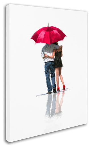 The Macneil Studio 'Couple Under Umbrella' Canvas Art, 19"x14"