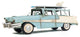 c1957 Blue Ford Country Squire Station Wagon Sculpture