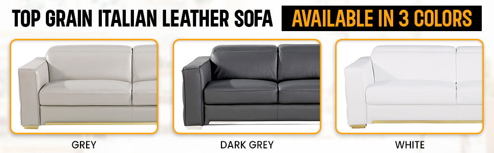 Carlo Top Grain Italian Leather  Loveseat