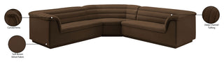 Cascade Upholstered Modular Sofa, Brown, Velvet, Corner Sectional