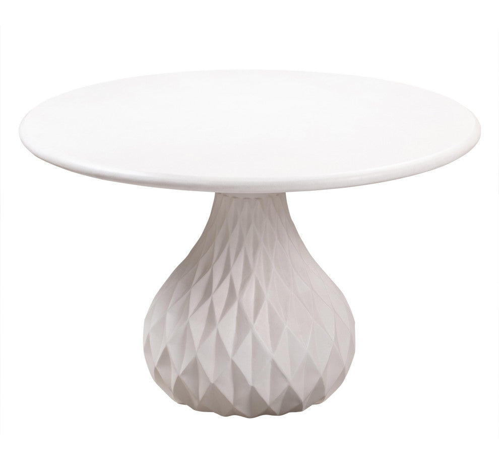 Tulum Ivory Concrete Dining Table - Ivory