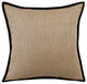 Estate Hand-Woven Black Farmhouse Linen Throw Pillow