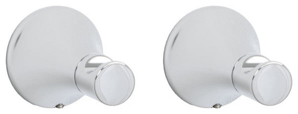 Italia Livorno Series set of 2 Robe Hooks in Chrome