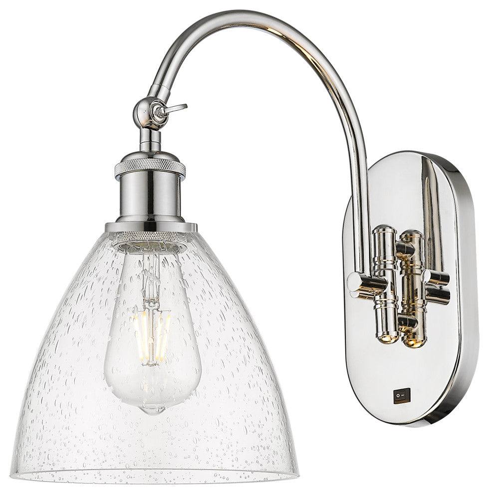 Innovations 518-1W-PN-GBD-754-LED 1 Light Sconce, Polished Nickel