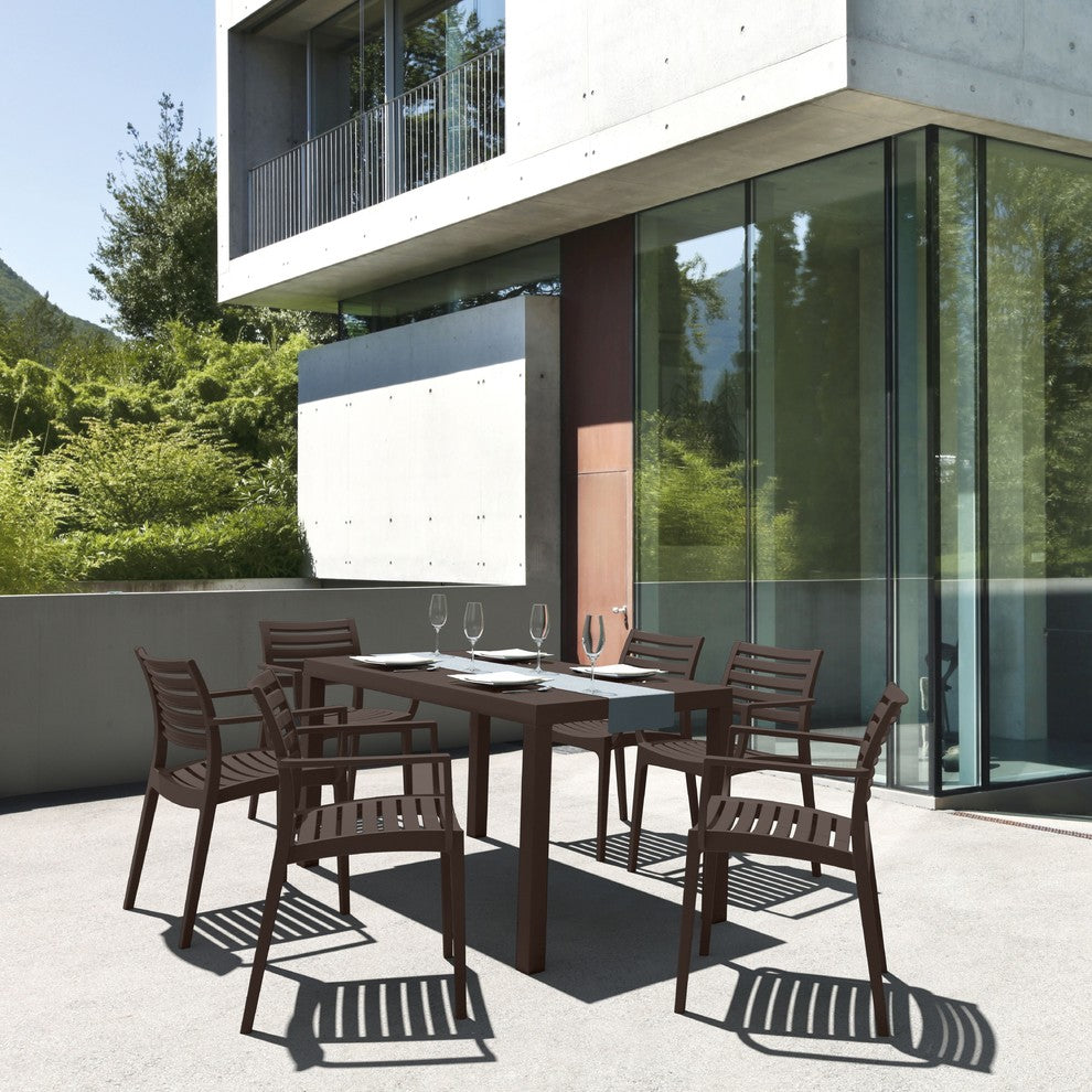 Compamia Ares Rectangle Dining Table, Brown