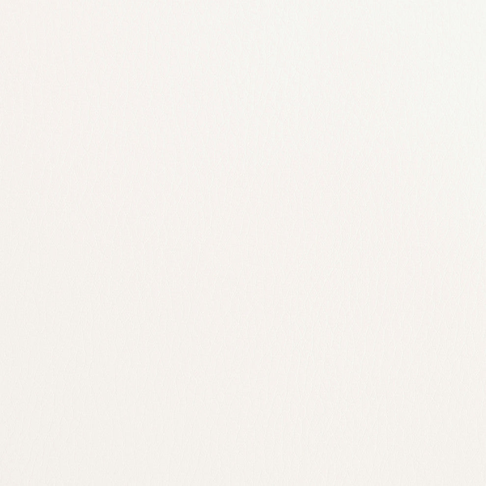 Carise White Faux Leather and Brushed Stainless Steel Swivel 26" Counter Stool