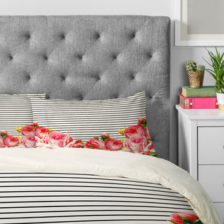 Deny Designs Allyson Johnson Bold Floral and Stripes Pillowcase