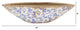 13" Tuscan Ceramic Blue Scroll Decorative Bowl