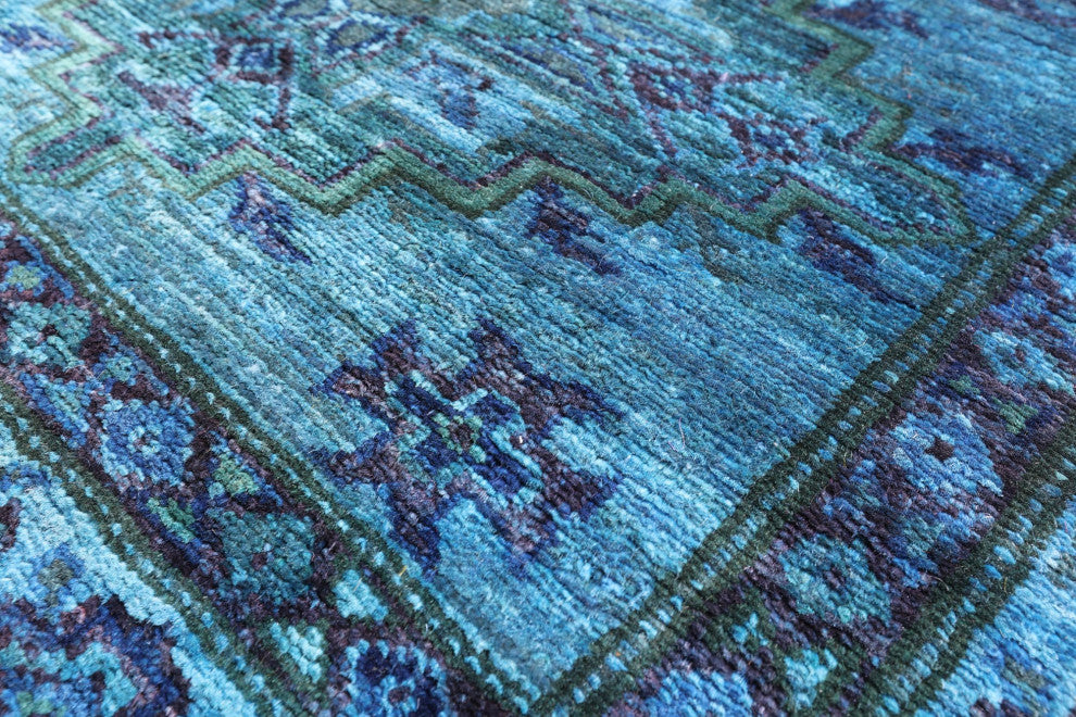 2' 8" X 7' 10" Runner Full Pile Overdyed Kazak Handmade Rug - Q12743