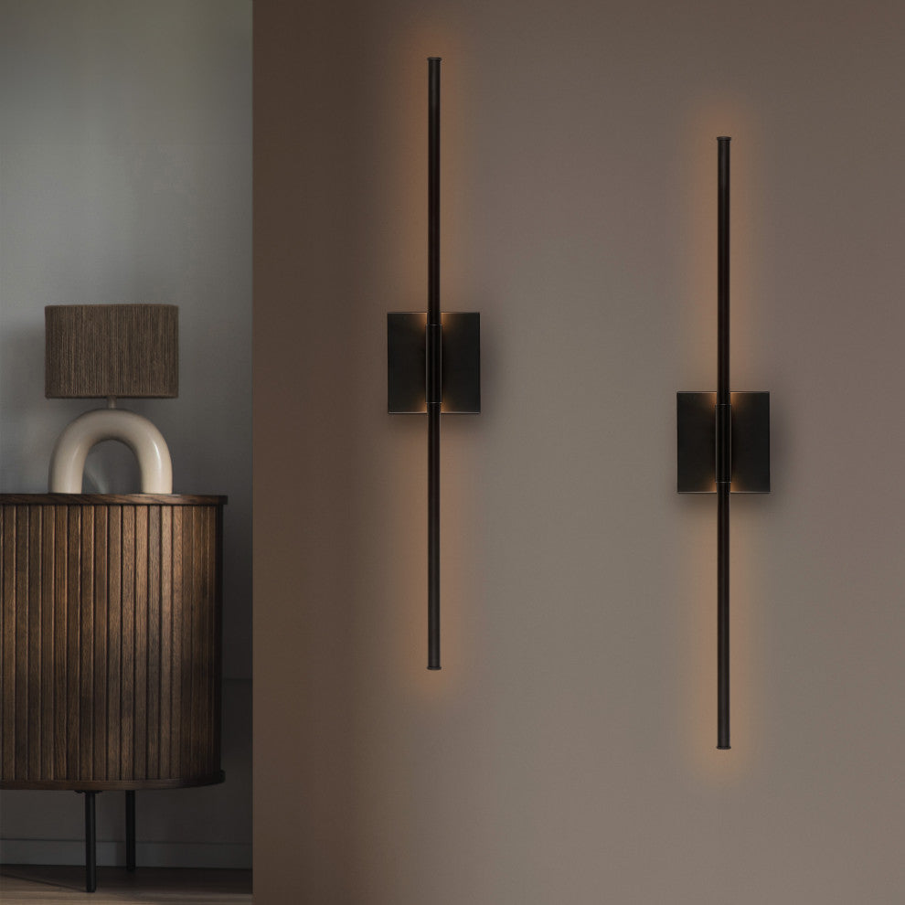 Makena Modern Minimalist Dimmable Integrated LED Metal Wall Sconce