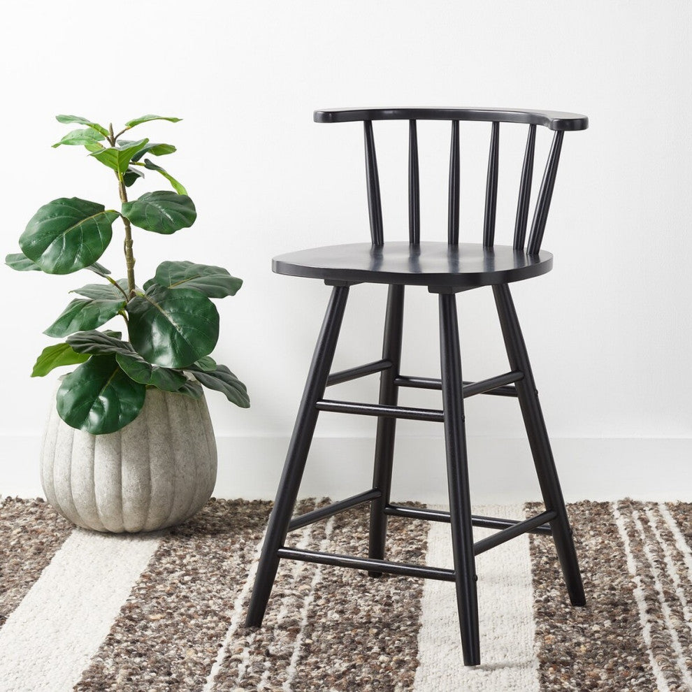 Safavieh Jay Wood Counter Stool, Black