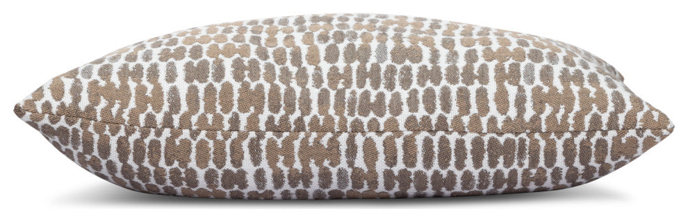 Thumbprint Latte Indoor/Outdoor Performance Pillow, 12" x 20"
