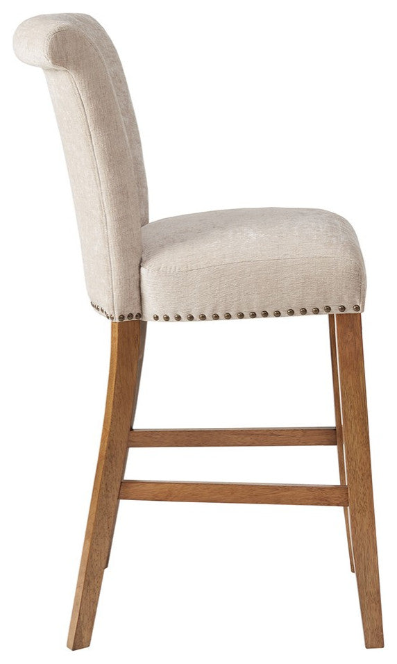 Madison Park Colfax Counter Stool Bar Height Stools, Cream