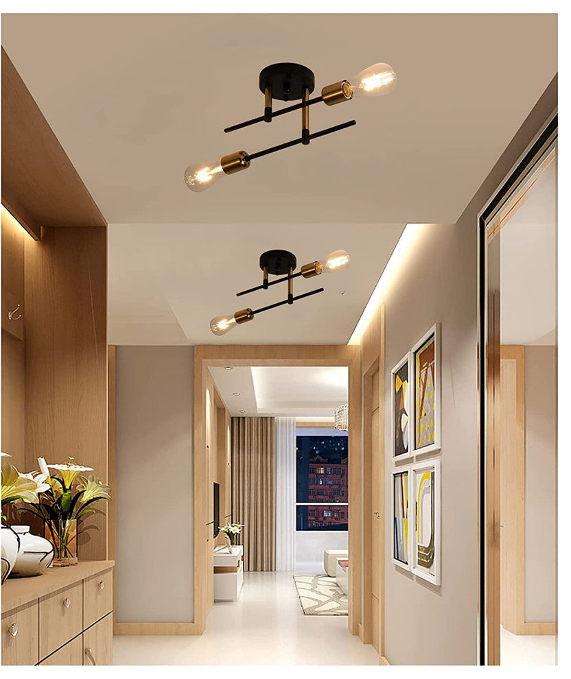 2 Light Close To Ceiling Lamp, Modern, Sputnik