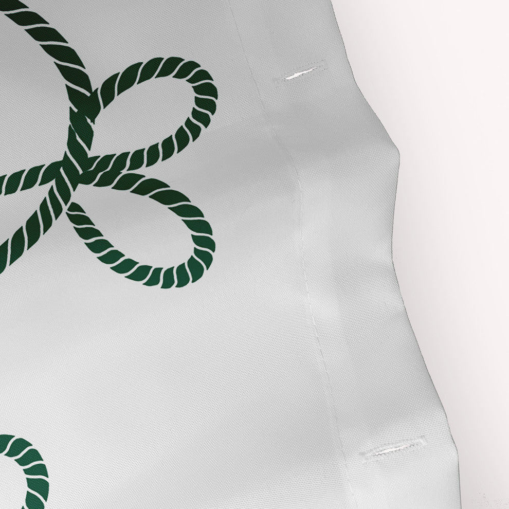 70"Wx73"L Sea Ornaments Shower Curtain, Forest Green