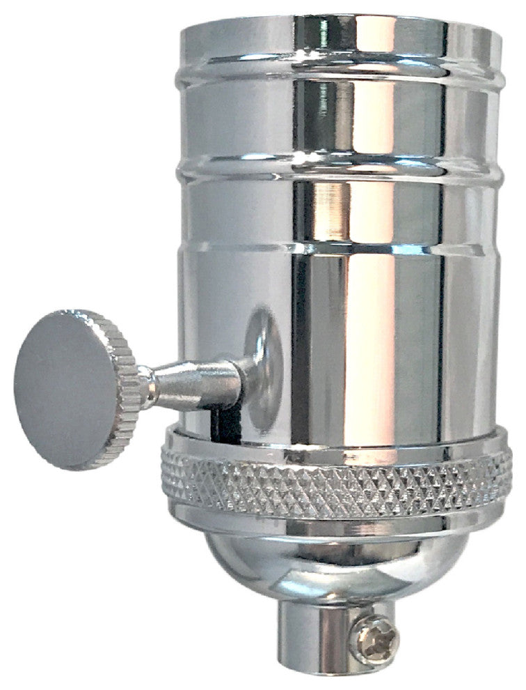 Royal Designs, Inc. 3 Way Vintage Lamp Socket, Polished Nickel, Set of 10