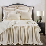 3 Piece Luna Bedspread Set, Light Tan, King