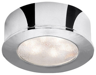 WAC Lighting LED Button Light, Chrome, Round, 2700k Warm White