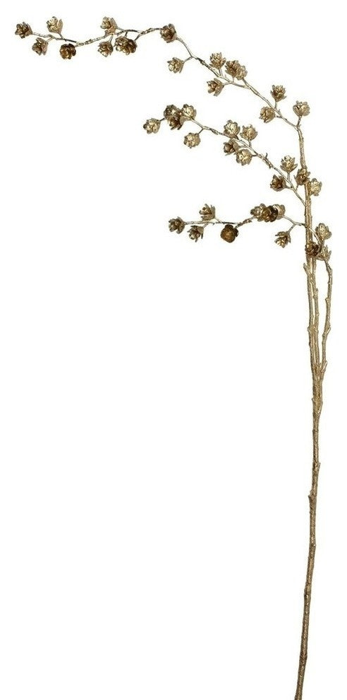 37" Metallic Gold Pine Cone Hanging Christmas Spray