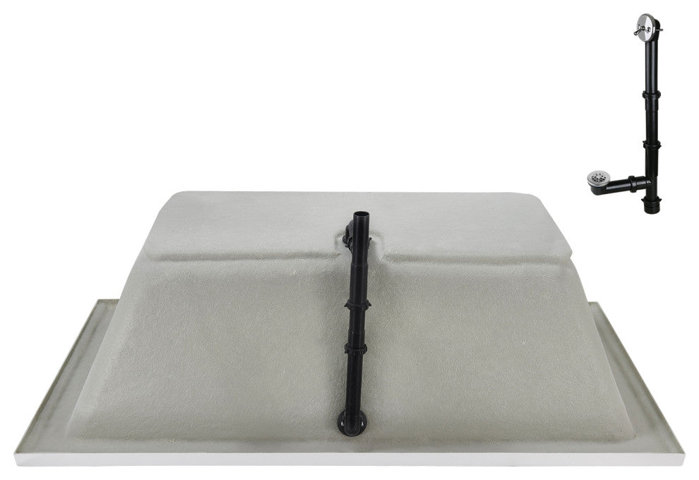 Streamline 60 in. x 32 in. Acrylic Drop-In Bathtub, Polished Chrome