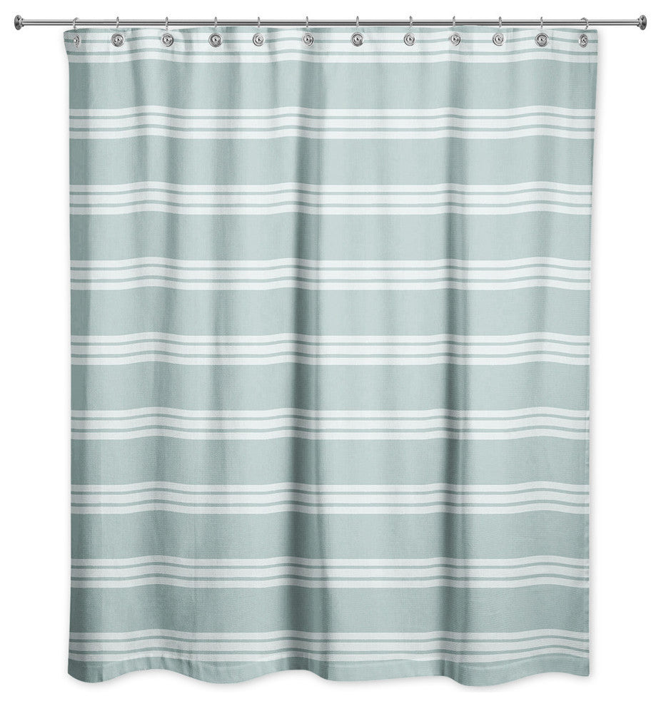 Blue Stripes Shower Curtain