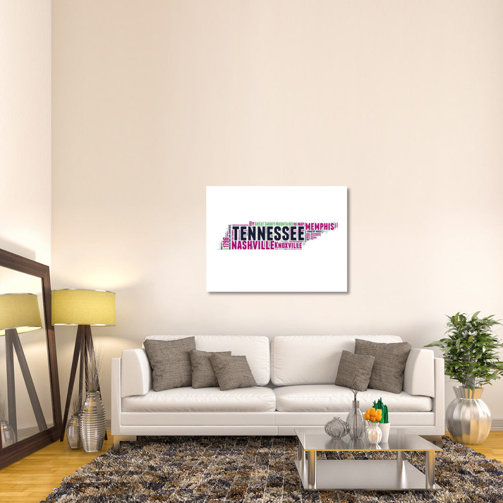 "Tennessee Word Cloud Map" Fine Art Print
