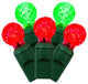 Vickerman X6G9523 Red-Green G12 Led Light On Green Wire, Christmas Light Strand