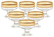 Pedastal Bowls Set of 6 Melania Collection Amber