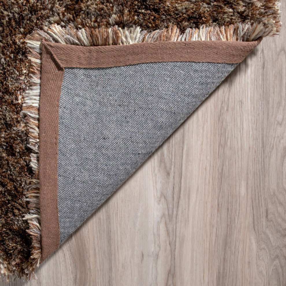 Addison Retreat Casual Multi-Tonal Shag Area Rug, 8'x10', Fudge, Art22Fu8X10