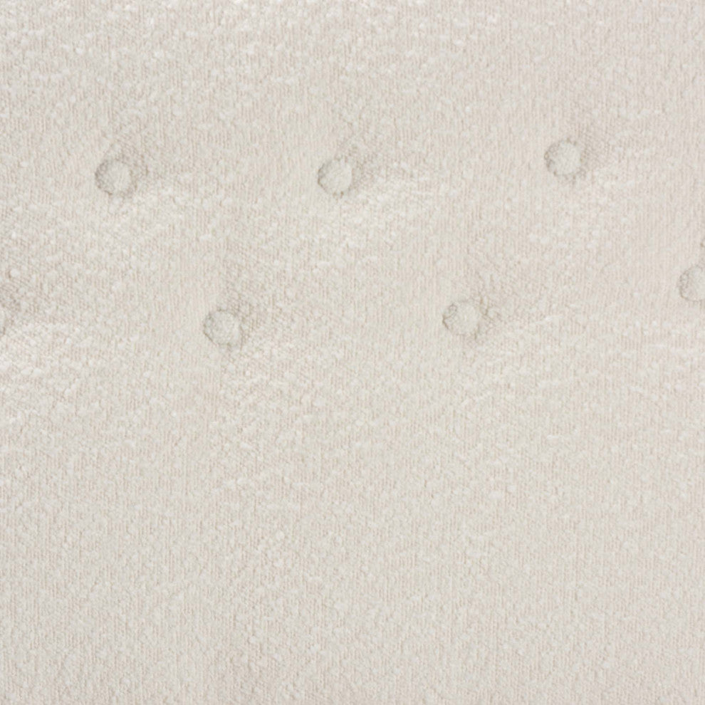 Modern Cream Boucle Fabric Queen Size Headboard