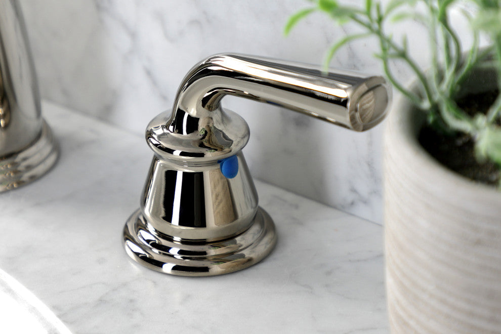 Kingston Brass KB986RXLPN Widespread Bathroom Faucet, Pop-Up Drain