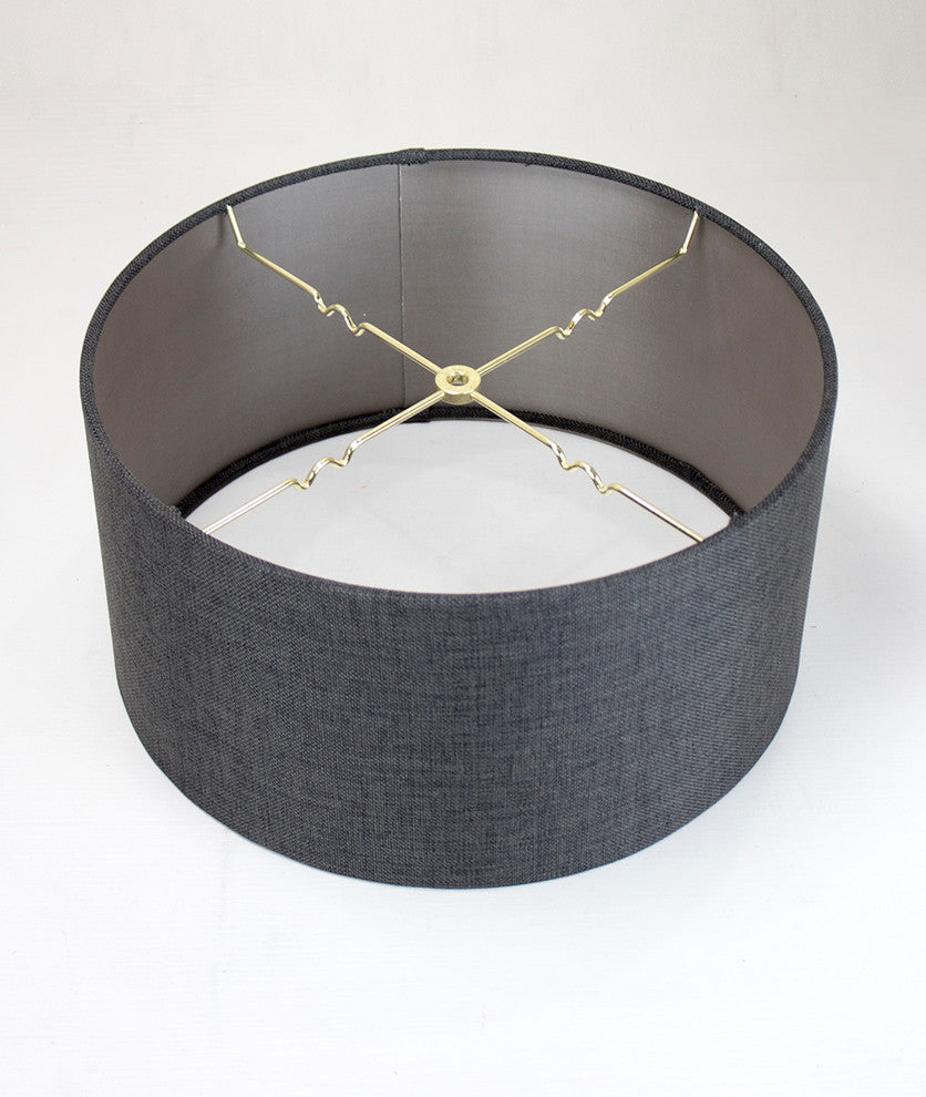 2 Light Swag Plug-In Pendant 16"w Granite Gray with Diffuser, White Cord