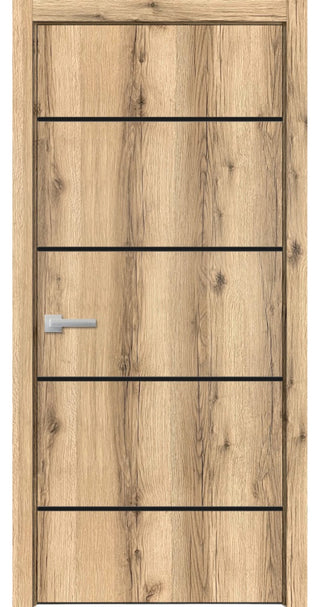 Solid French Door 32 x 96 | Planum 0015 Oak with| Bathroom