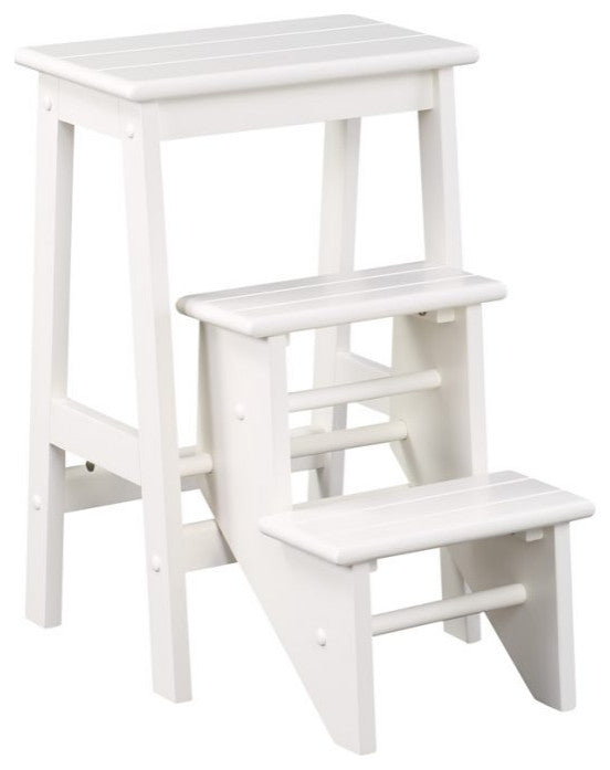 24" Step Stool, White
