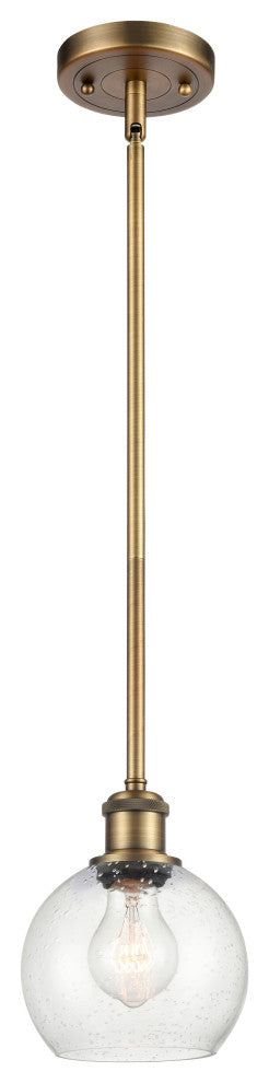 Innovations 516-1S-BB-G124-6 1-Light Mini Pendant, Brushed Brass