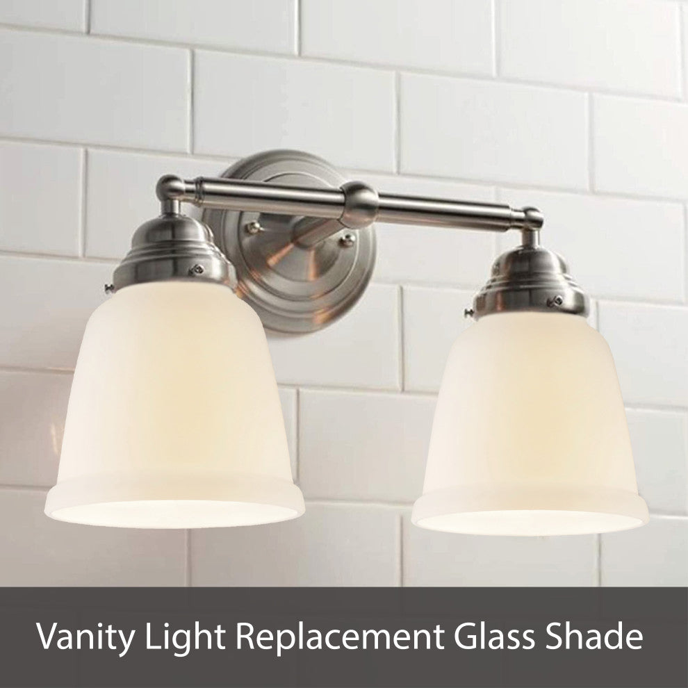 23097-4 Replacement Floral Shaped Frosted Glass Shade, 4 Pack