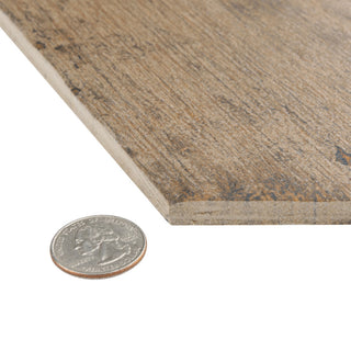 Retro Hex Porcelain Floor and Wall Tile, Terra