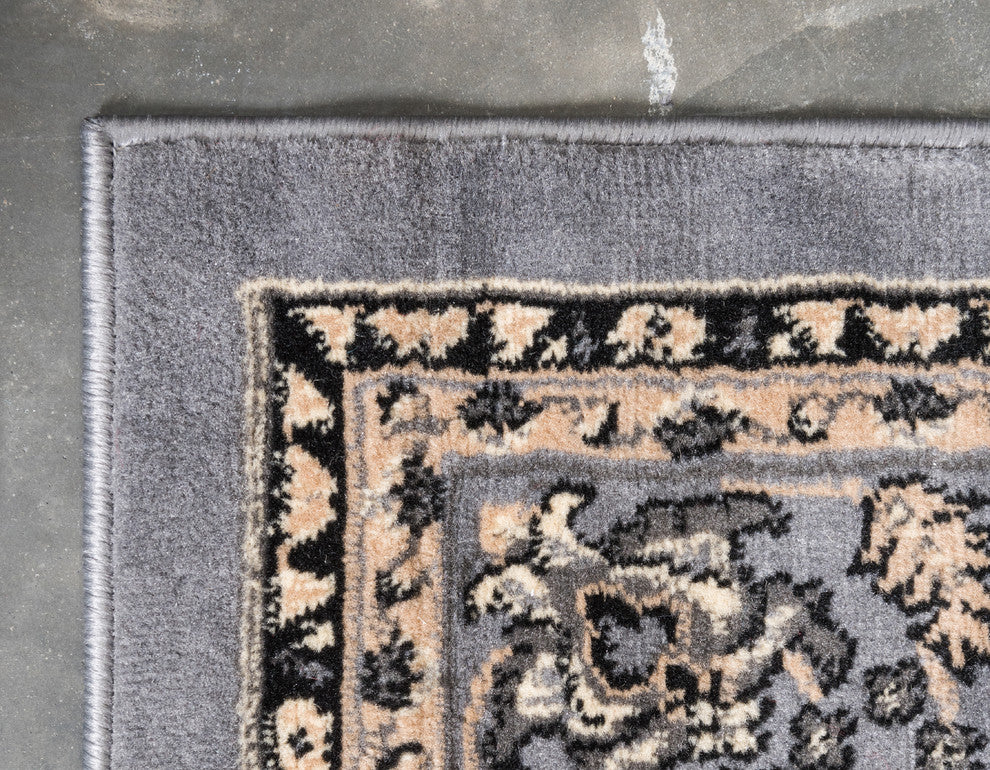 Unique Loom Gray Washington Sialk Hill 5' 0 x 8' 0 Area Rug