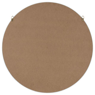 Travis Round Wood Accent Wall Mirror