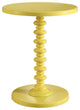 Astonishing Side Table With Round Top, Yellow