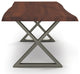 Brooks Dining Table, Americano, Pewter, 40"x79",X-Base