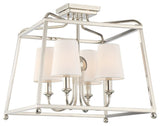 Crystorama 4 Light Polished Nickel Ceiling Mount