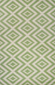 Sintra Diamond Tribal Indoor/Outdoor Green/Cream 5 x 8 Area Rug