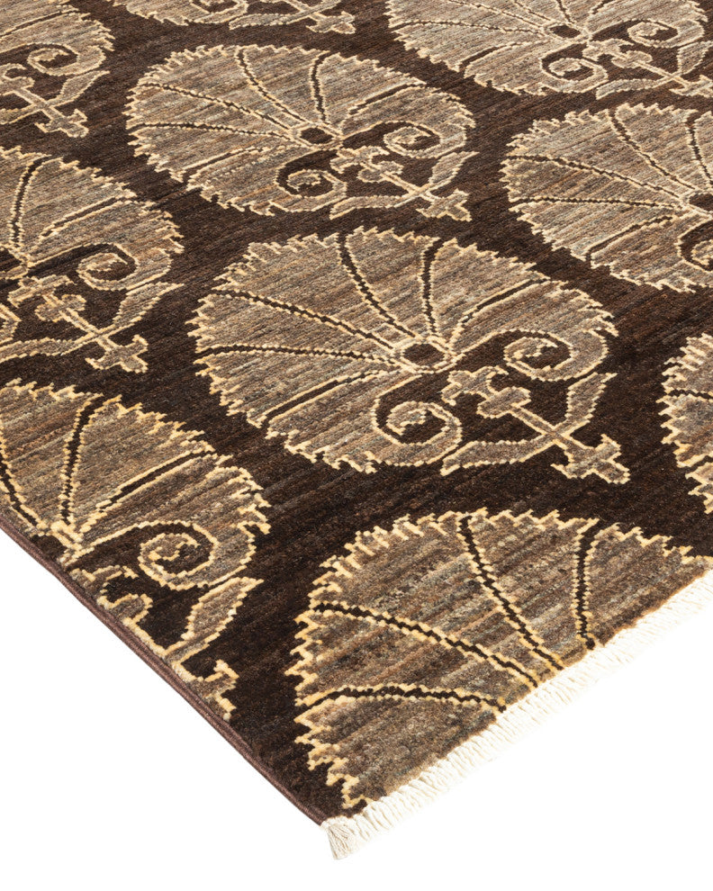 Eclectic, One-of-a-Kind Hand-Knotted Area Rug Brown, 6'10"x10'0"