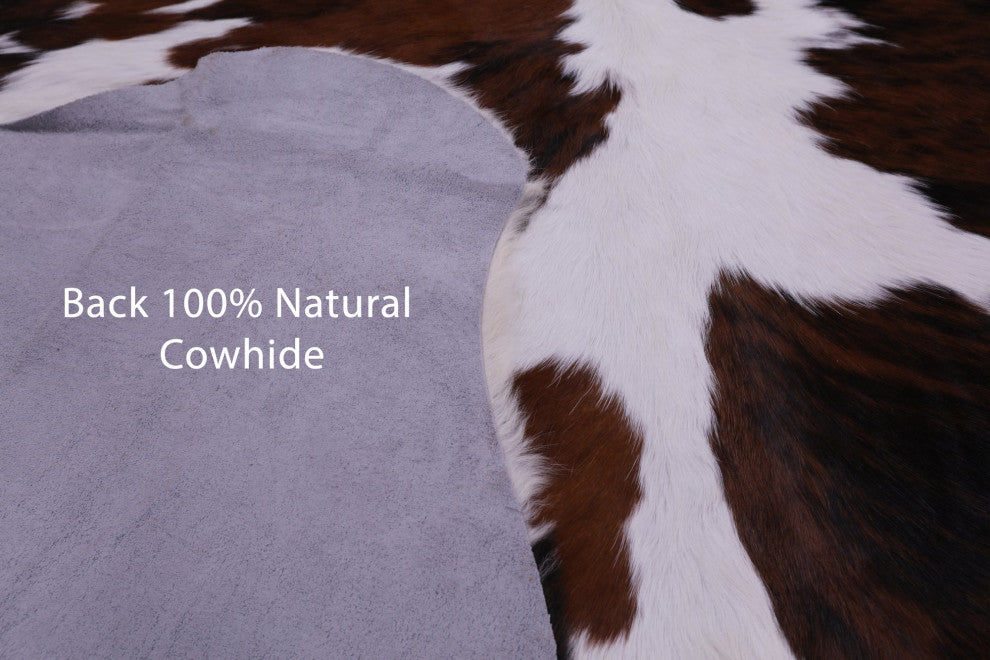 Organic Natural Hair-On Cowhide Area Rug 6' 10" X 5' 6" C1579