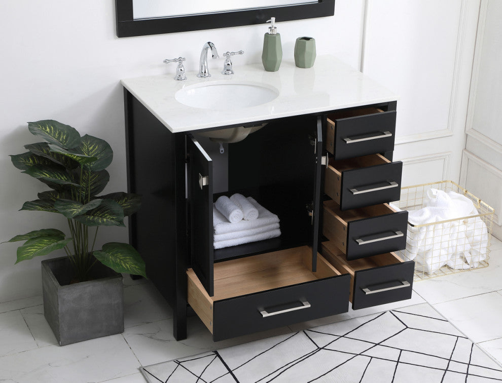 Isabel Black 36" Single Sink Bathroom Vanity