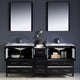 Torino 72" Espresso Modern Double Sink Bathroom Vanity, Faucet FFT1030BN