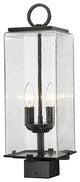 Zlite 592PHMS-BK 2-Light Outdoor Post Mount Fixture, Seedy