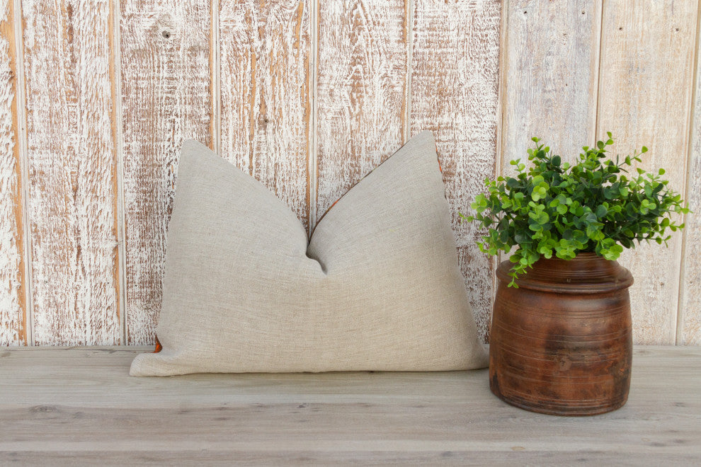 Chavi Antique Indian Folk Lumbar Pillow