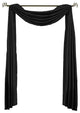 Single Soho Decorative Faux Silk Scarf, Black